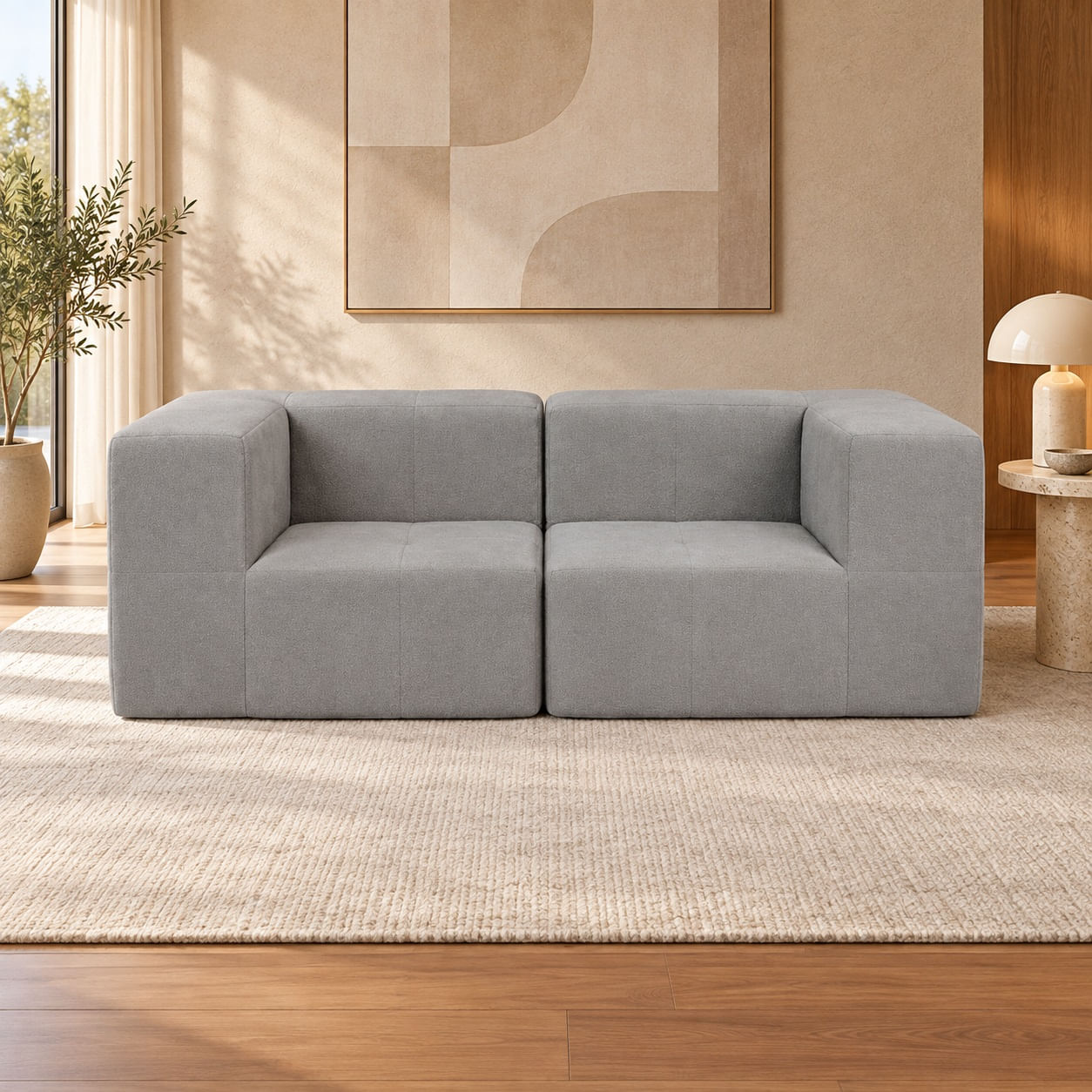 Sofá Modular Nara Komfort In Box 2 lugares em ambiente
