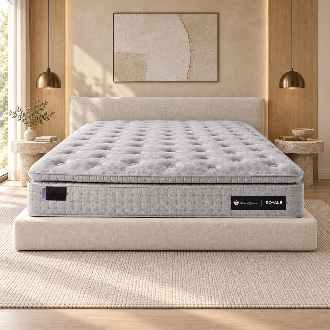 Colchão Royale 35cm Espuma HR Densidade 40 Firme 140kg por pessoa em ambiente