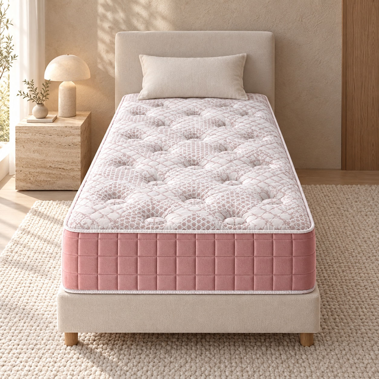 Colchão Denver com Molas Ensacadas Densidade D28 Altura de 30cm 100kg por pessoa em ambiente