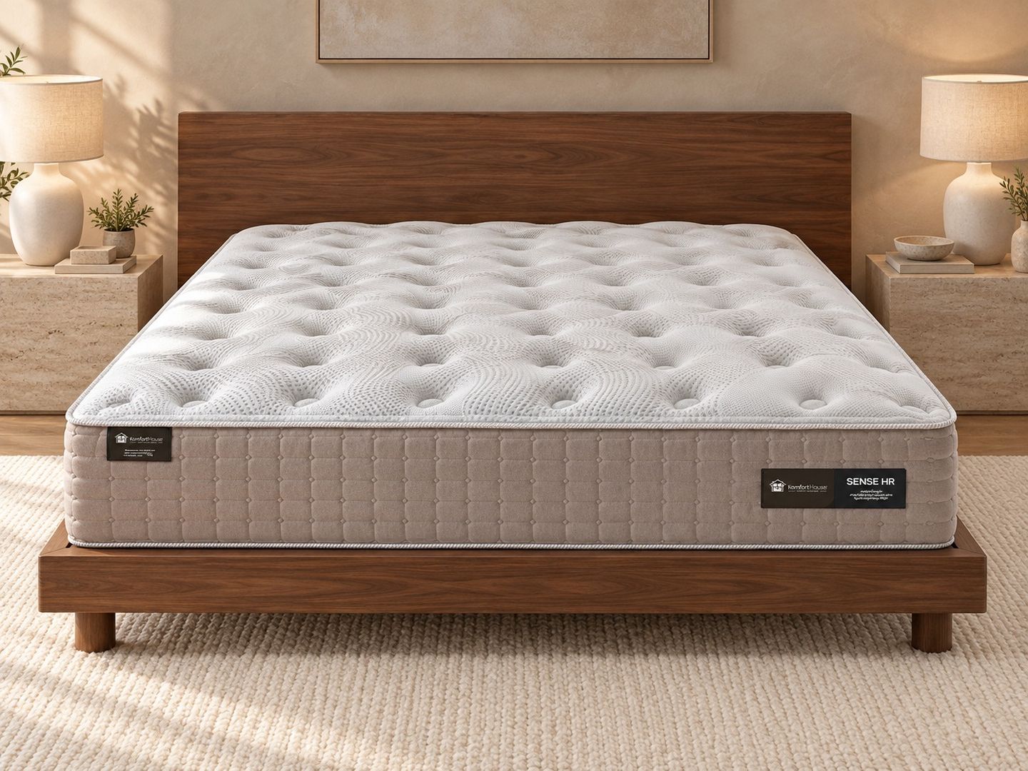 Colchão Sense HR 35cm Molas Ensacadas Espuma HR Densidade 33 e HR Densidade 40 suporte 140kg em ambiente
