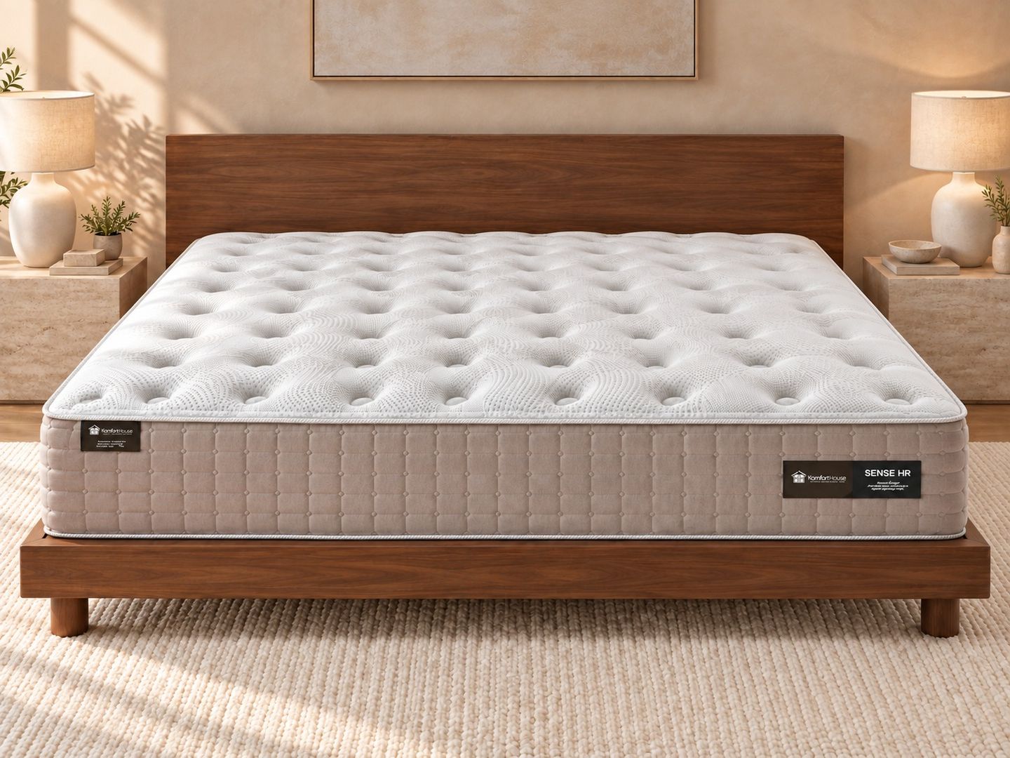 Colchão Sense HR 35cm Molas Ensacadas Espuma HR Densidade 33 e HR Densidade 40 suporte 140kg em ambiente