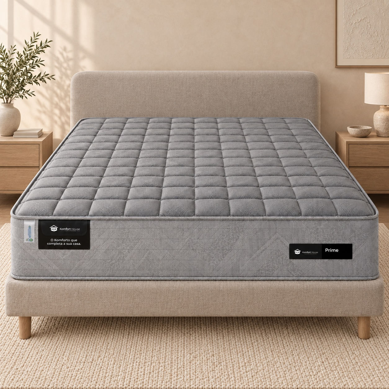 Colchão Prime Molas Ensacadas Starcoil 150 D28 100kg por pessoa em ambiente