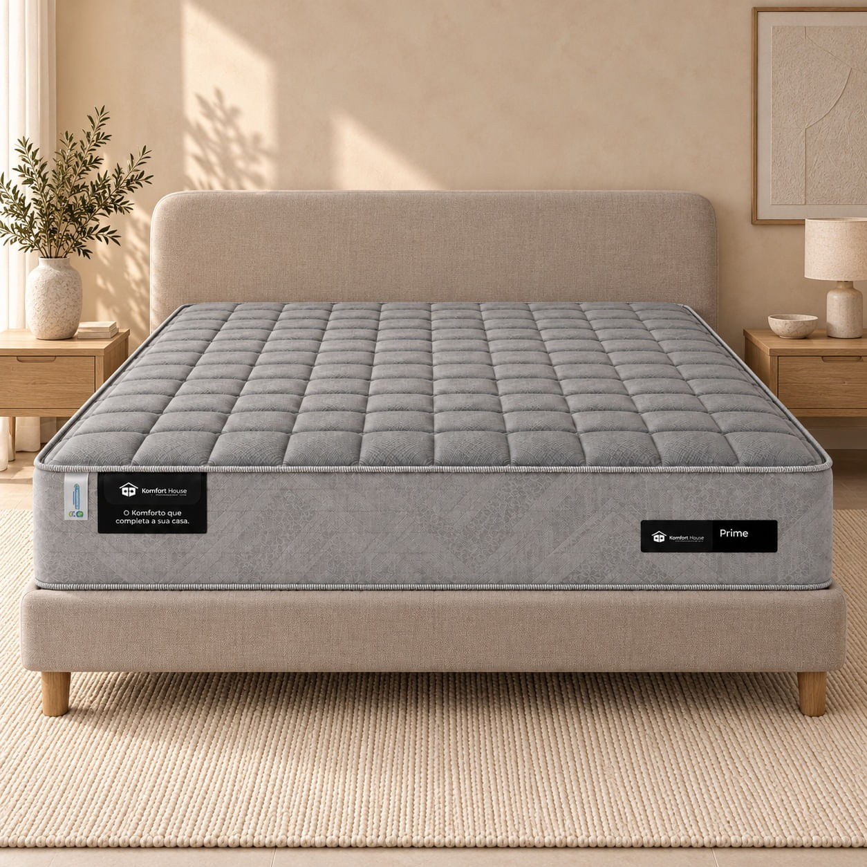 Colchão Prime Molas Ensacadas Starcoil 150 D28 100kg por pessoa em ambiente